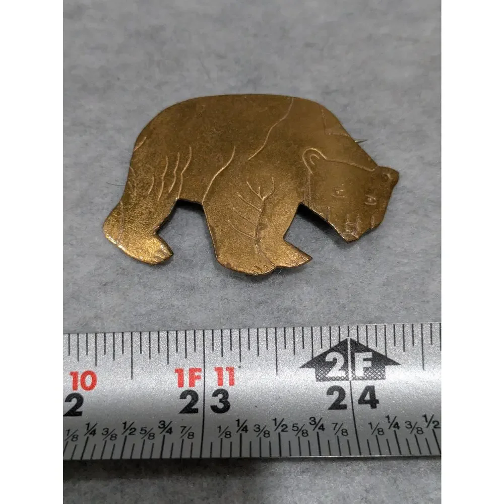 Vintage Brooch Pin Lot of 4 Victorian Tassle Maple Leaf Bear‎ Gold Silver Tone